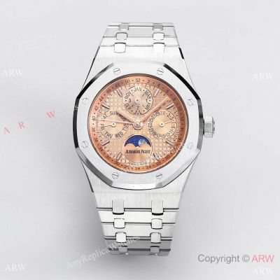 BBR Factory Replica Audemars Piguet Perpetual Calendar Men 41 Watch in Swiss 9015 Salmon Dial